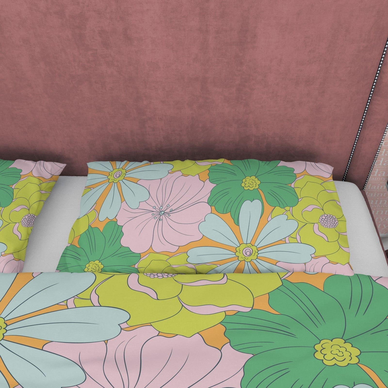 Beautiful Flower Boho Bedding Colorful Duvet Cover Bohemian Bedroom Set, Unique Blanket Cover Floral Quilt Cover, Aestheti…