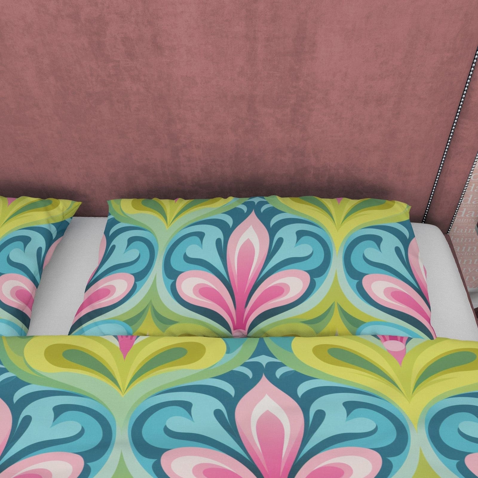 Boho Bedding Colorful Duvet Cover Bohemian Bedroom Set, Floral Quilt Cover, Aesthetic Bedspread, Tropic Bright Color Uniqu…