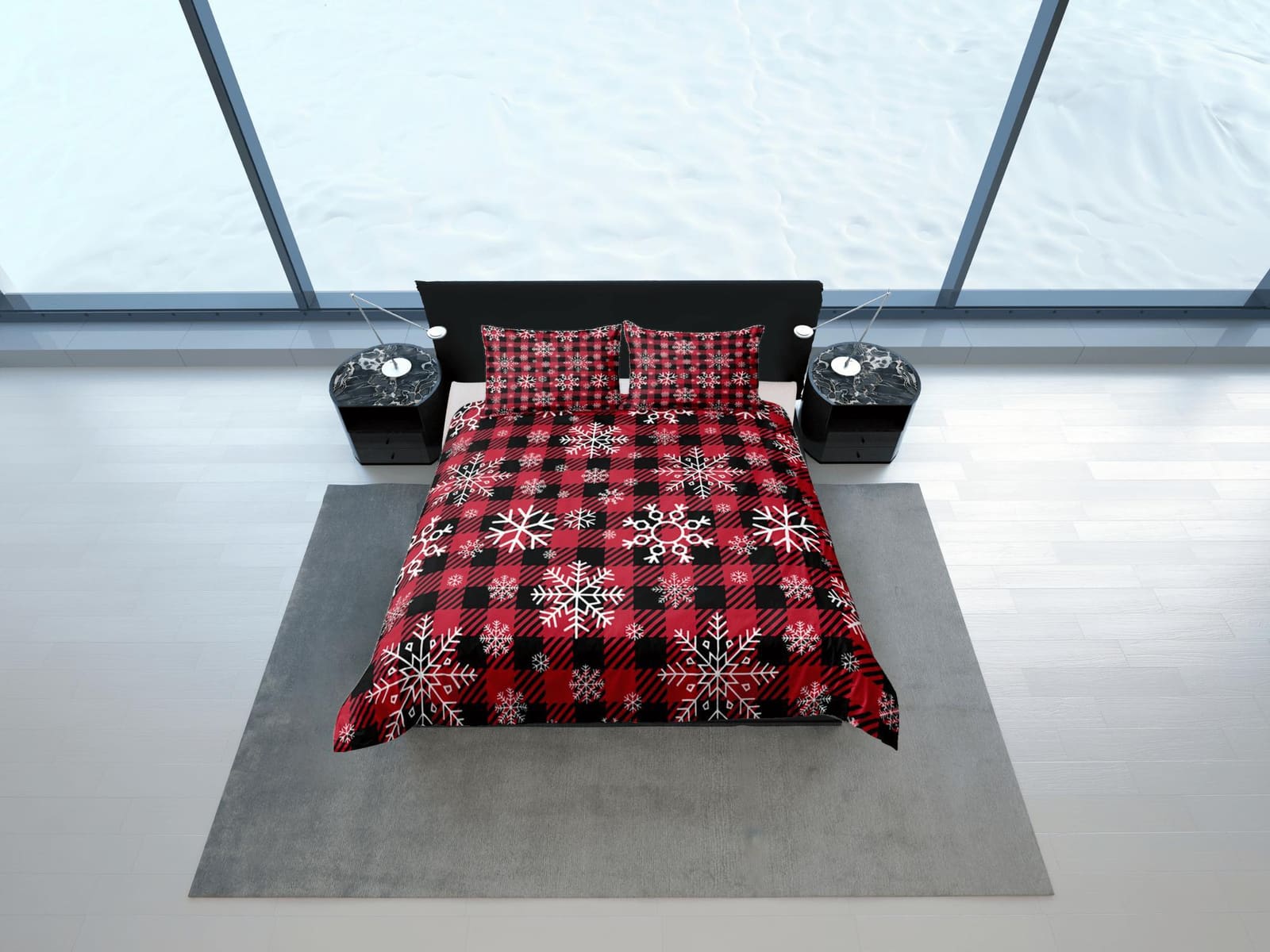 Christmas Gift Duvet Cover Pillowcase Bedspread Holiday Gift Bedding Set