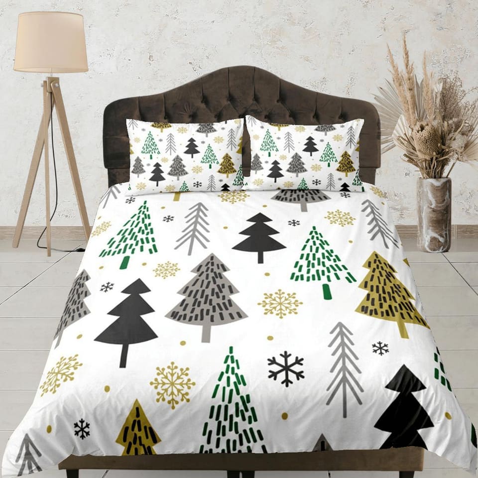 Christmas Gift Duvet Cover Set, Bedspread Holiday Gift Bedding Set
