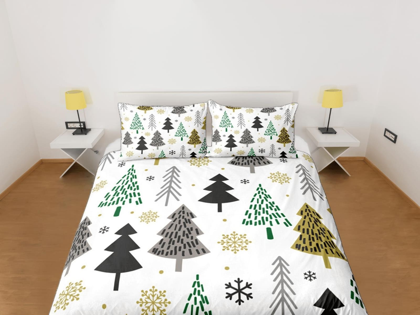 Christmas Gift Duvet Cover Set, Bedspread Holiday Gift Bedding Set