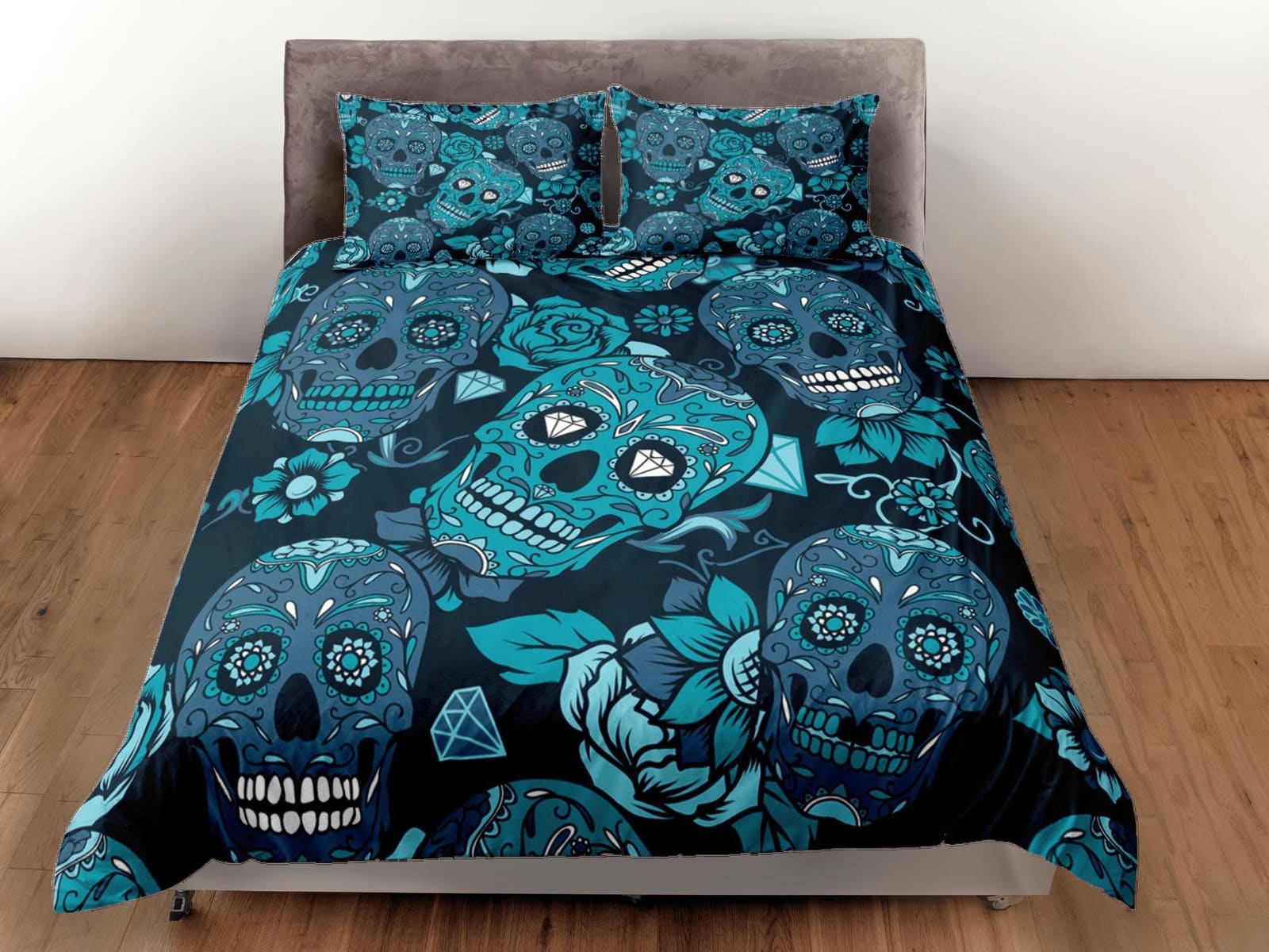 Cinco de Mayo Skull Duvet Cover Set Colorful Bedspread Dorm Bedding Pillowcase Bedding Mexican Design