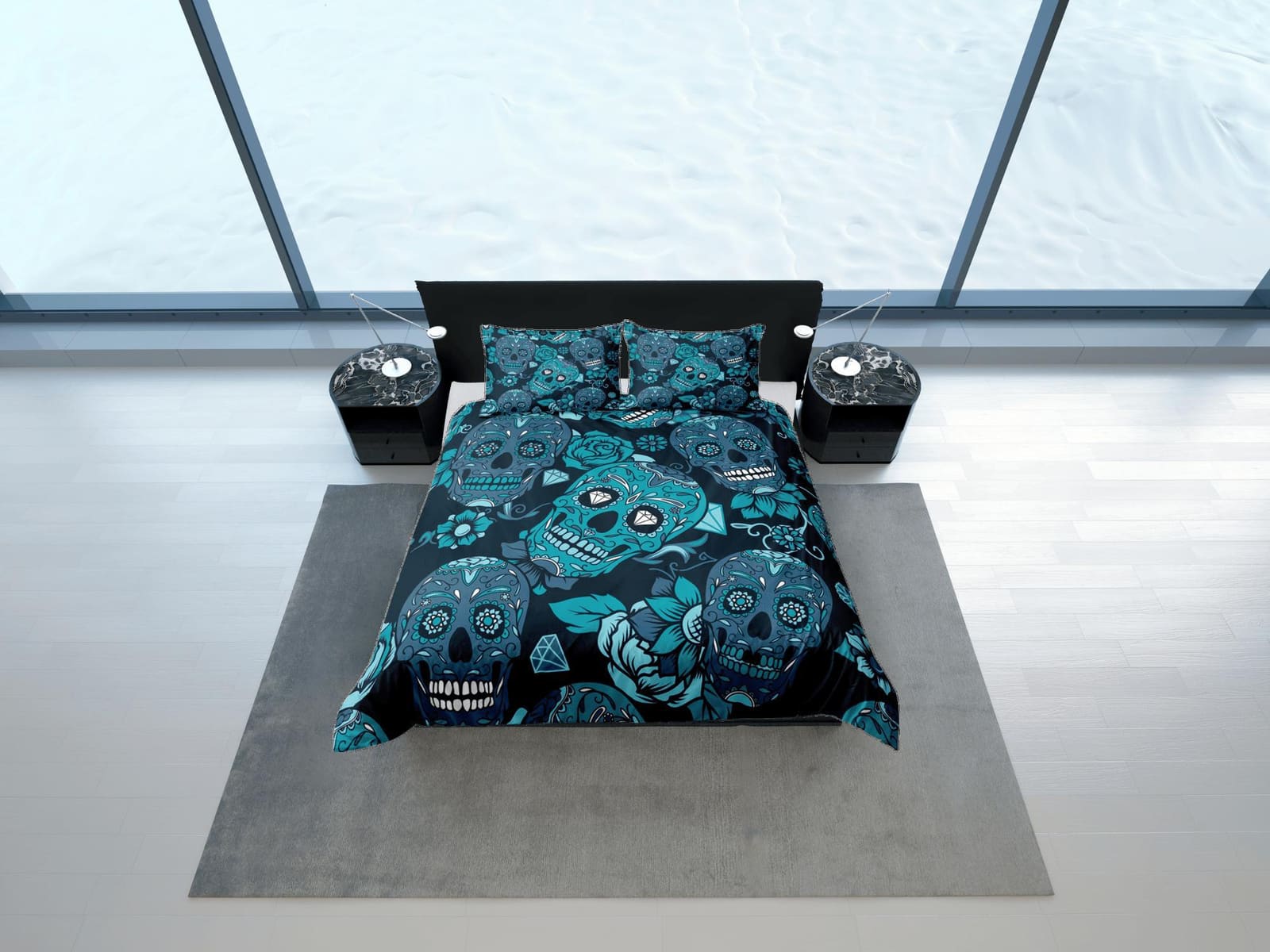 Cinco de Mayo Skull Duvet Cover Set Colorful Bedspread Dorm Bedding Pillowcase Bedding Mexican Design