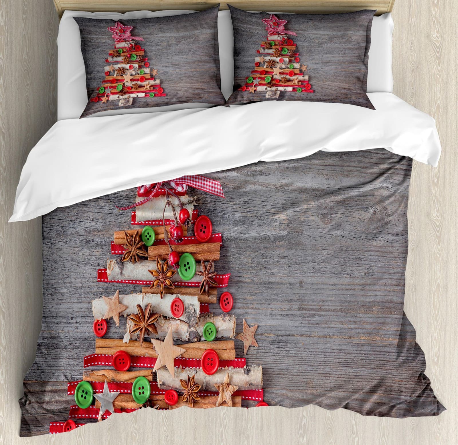 Cottagecore Christmas bedding & pillowcase holiday gift duvet cover king queen full twin toddler bedding baby Christmas fa…