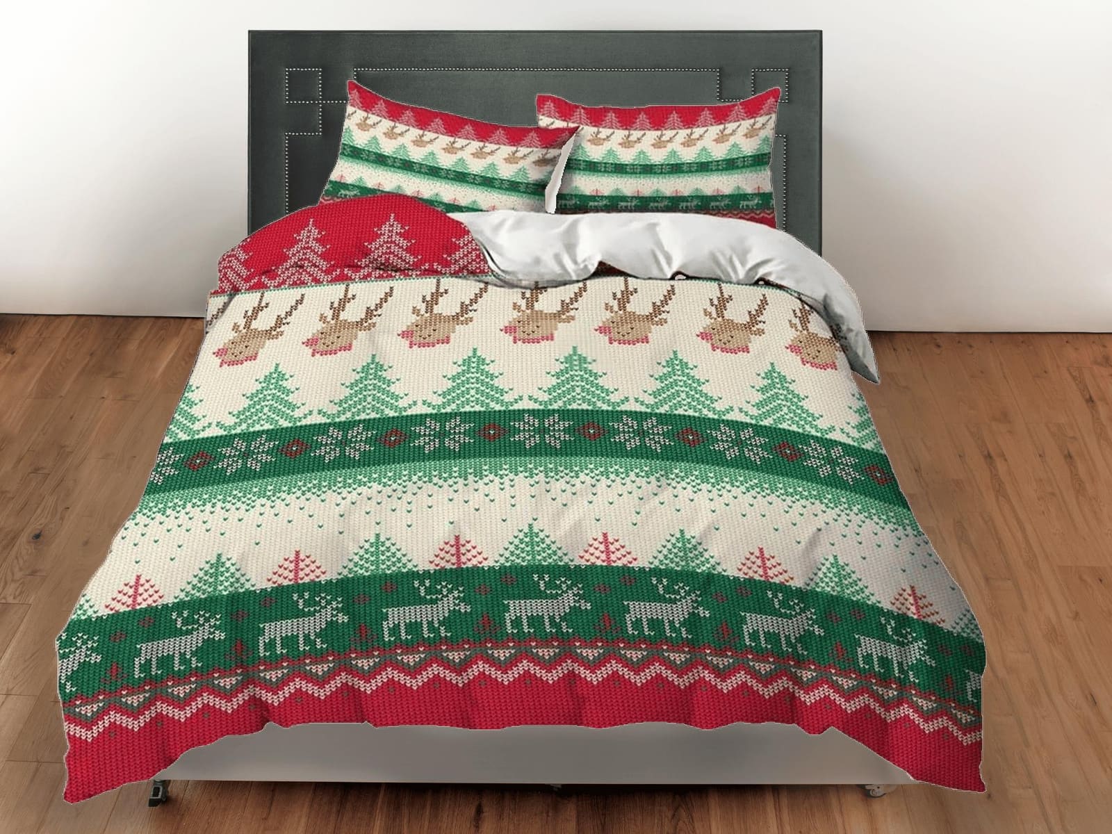 Cross Stitch Pattern Christmas bedding & pillowcase holiday gift duvet cover king queen full twin toddler bedding baby Chr…