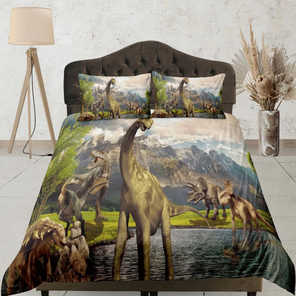 Different kinds of dinosaur bedding, adult duvet cover, dorm bedding, teen boys bedding set full, animal duvet cover set,…