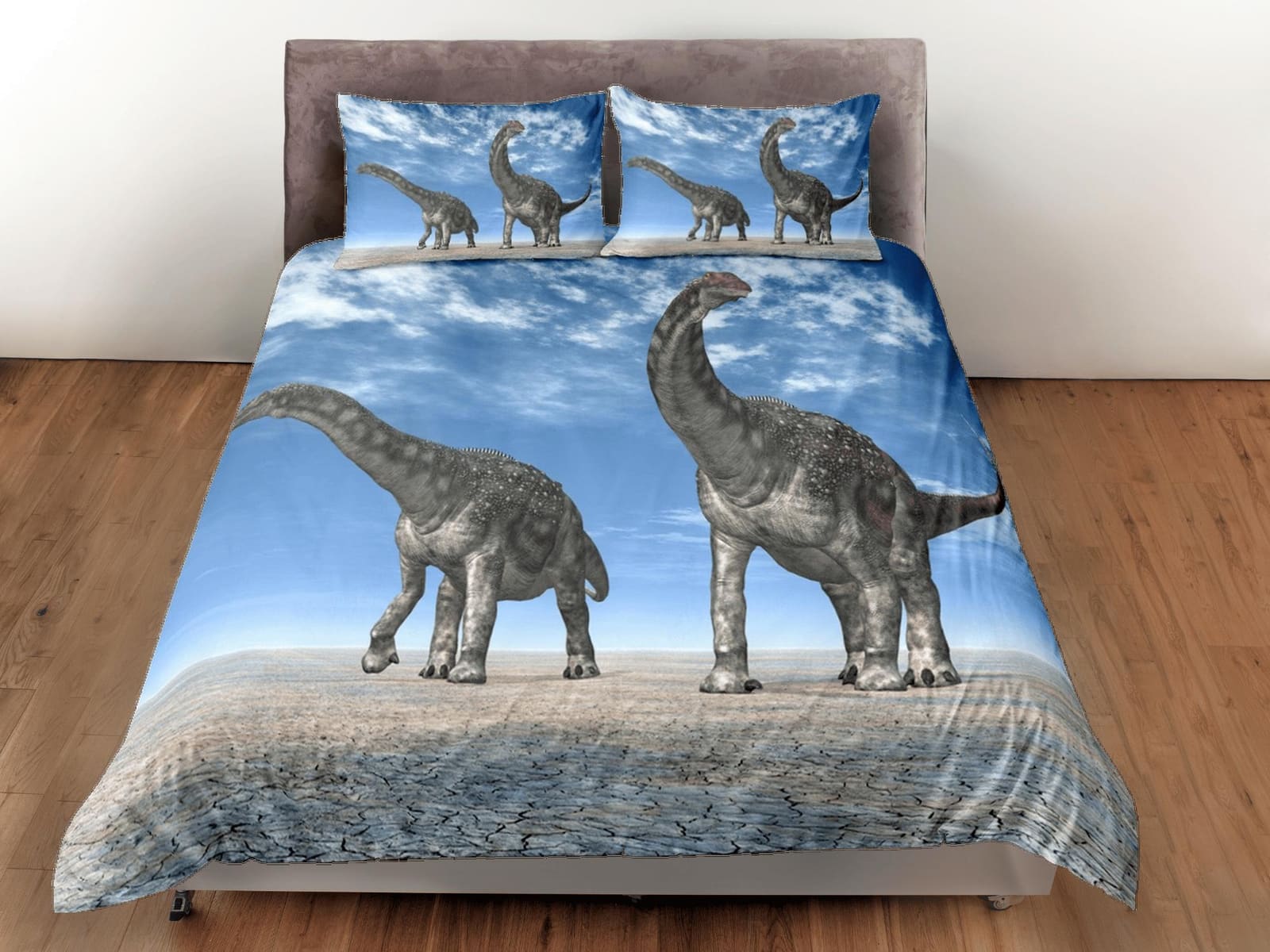 Diplodocus dinosaurs bedding, adult duvet cover, dorm bedding, teen boys bedding set full, animal prints duvet cover set,…