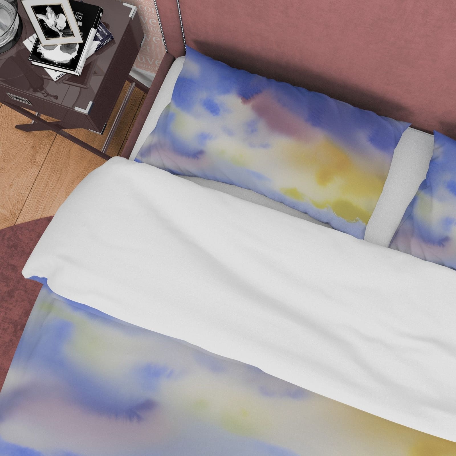 Fall Scenery Duvet Cover Autumn Bedding Set, Warm Autumn Colors Printed Quilt Cover, Foliage Bedspread — view 2