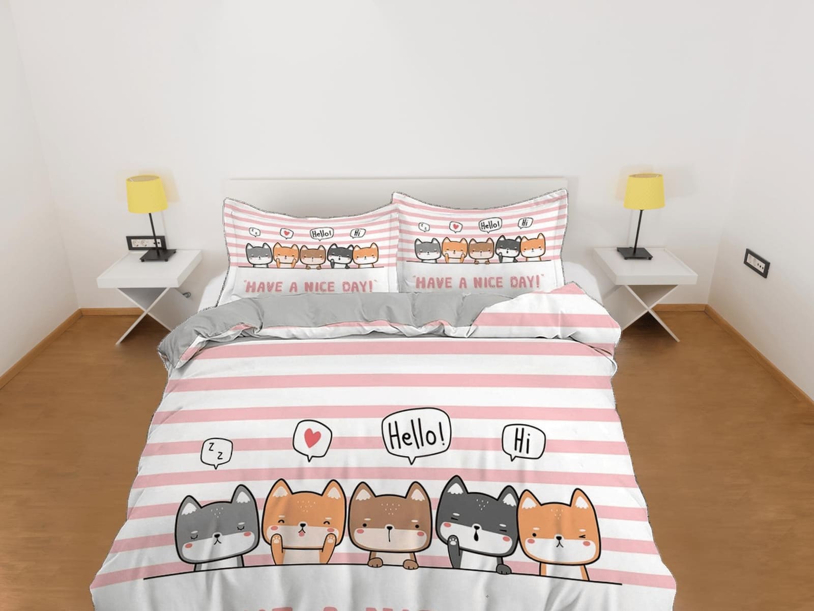 Friendly neighborhood cats bedding, toddler bedding, kids duvet cover set, gift for cat lovers, baby bedding, baby shower…