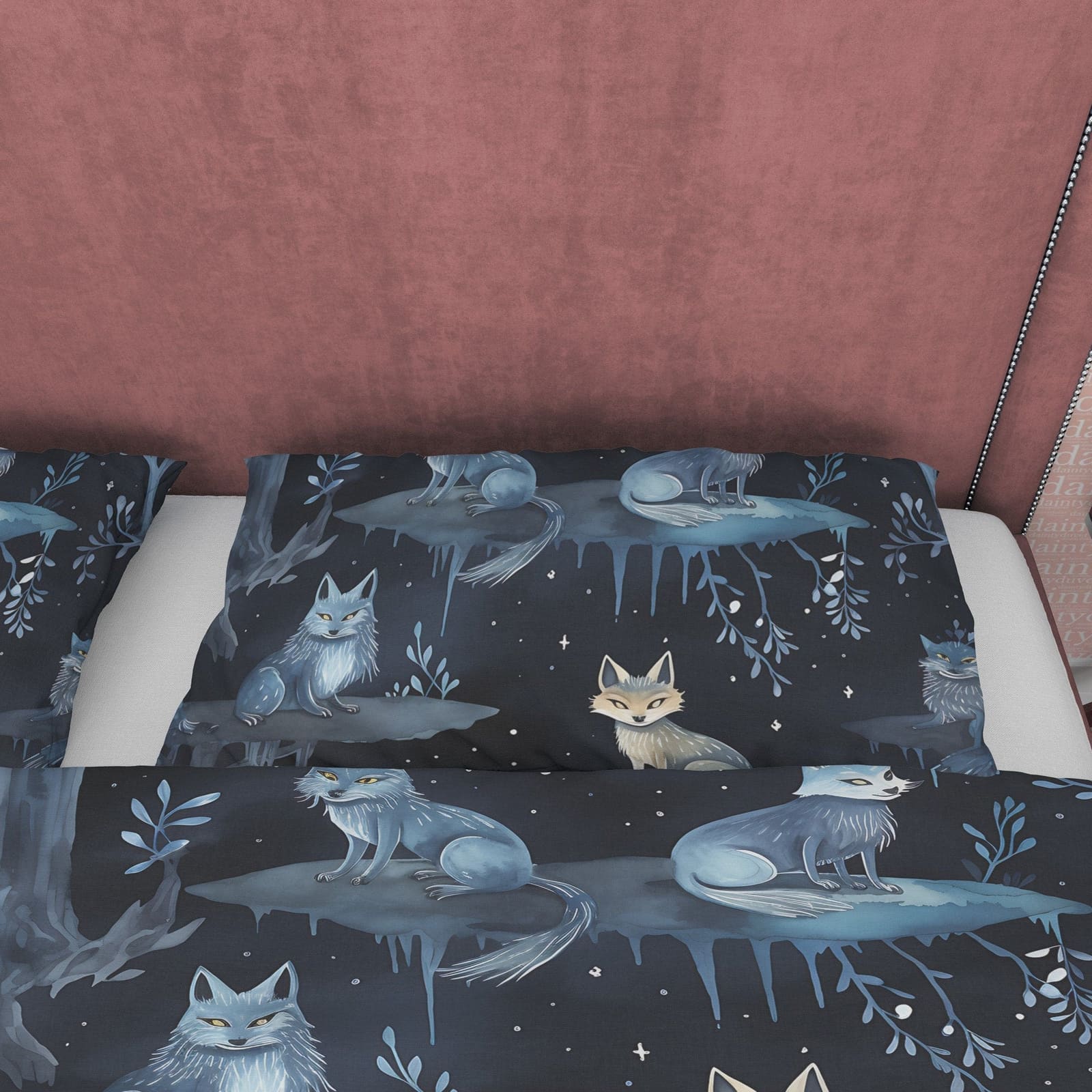 Full Moon Duvet Cover Set, Haunted Forest Aesthetic Zipper Bedding, Halloween Room Decor, Scary Wolf Blanket Cover, Dark Q…