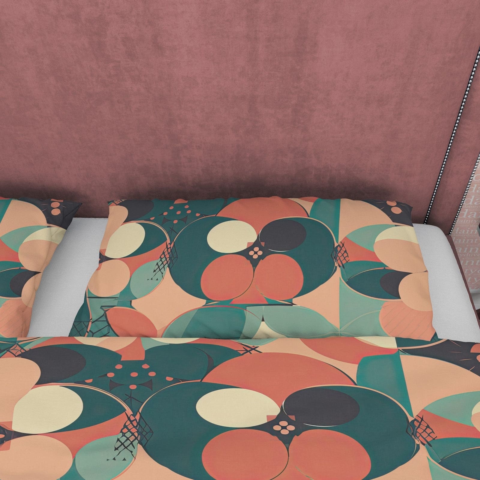 Geometric Retro Bedding Set, Autumn Color Duvet Cover, 70s Nostalgia Quilt Cover, Abstract Bedspread, Unique Bed Cover, Zi…