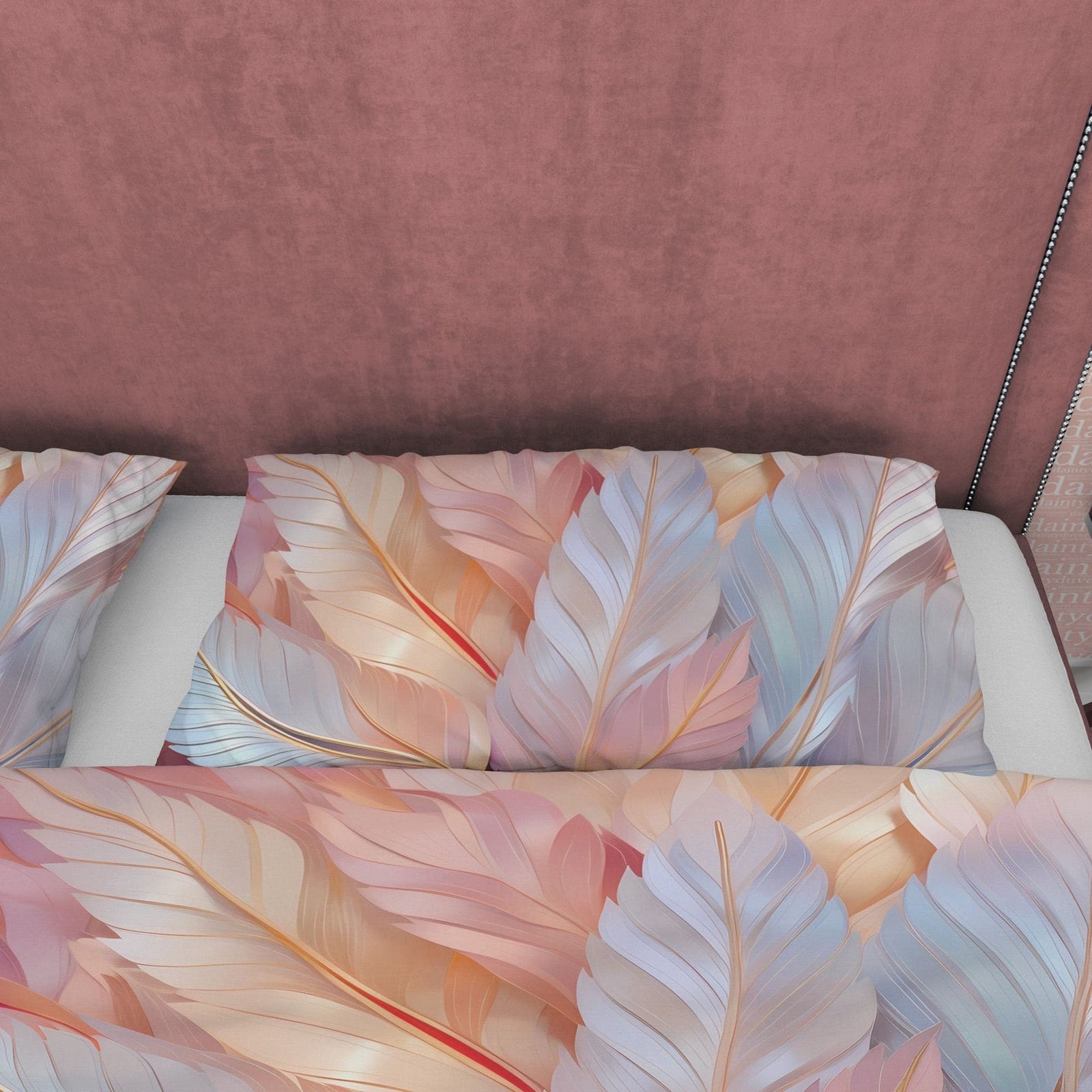 Holographic Crystal Like Bedding Set Boho Duvet Cover, Leaf Quilt Cover,  Galaxy Opal Bed Cover, Moonstone Inspired Bedspr…