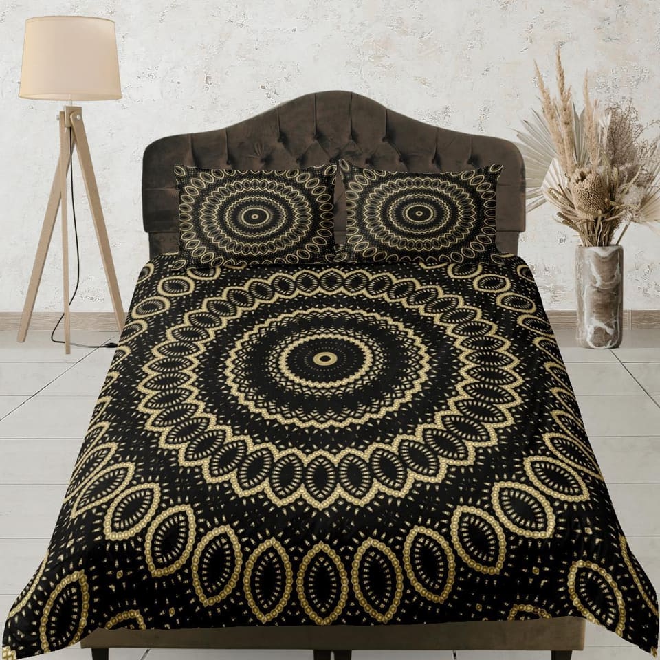 Mandala Bohemian Duvet Cover Set Colorful Bedspread, Dorm Bedding with Pillowcase