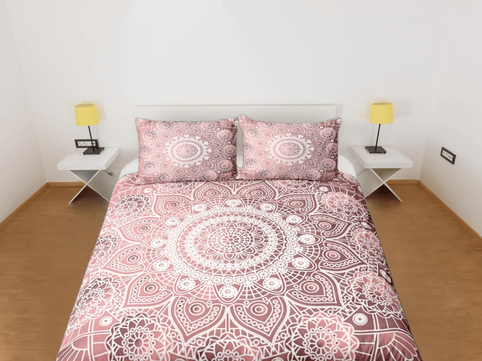 Mandala Bohemian Duvet Cover Set Colorful Bedspread, Dorm Bedding with Pillowcase