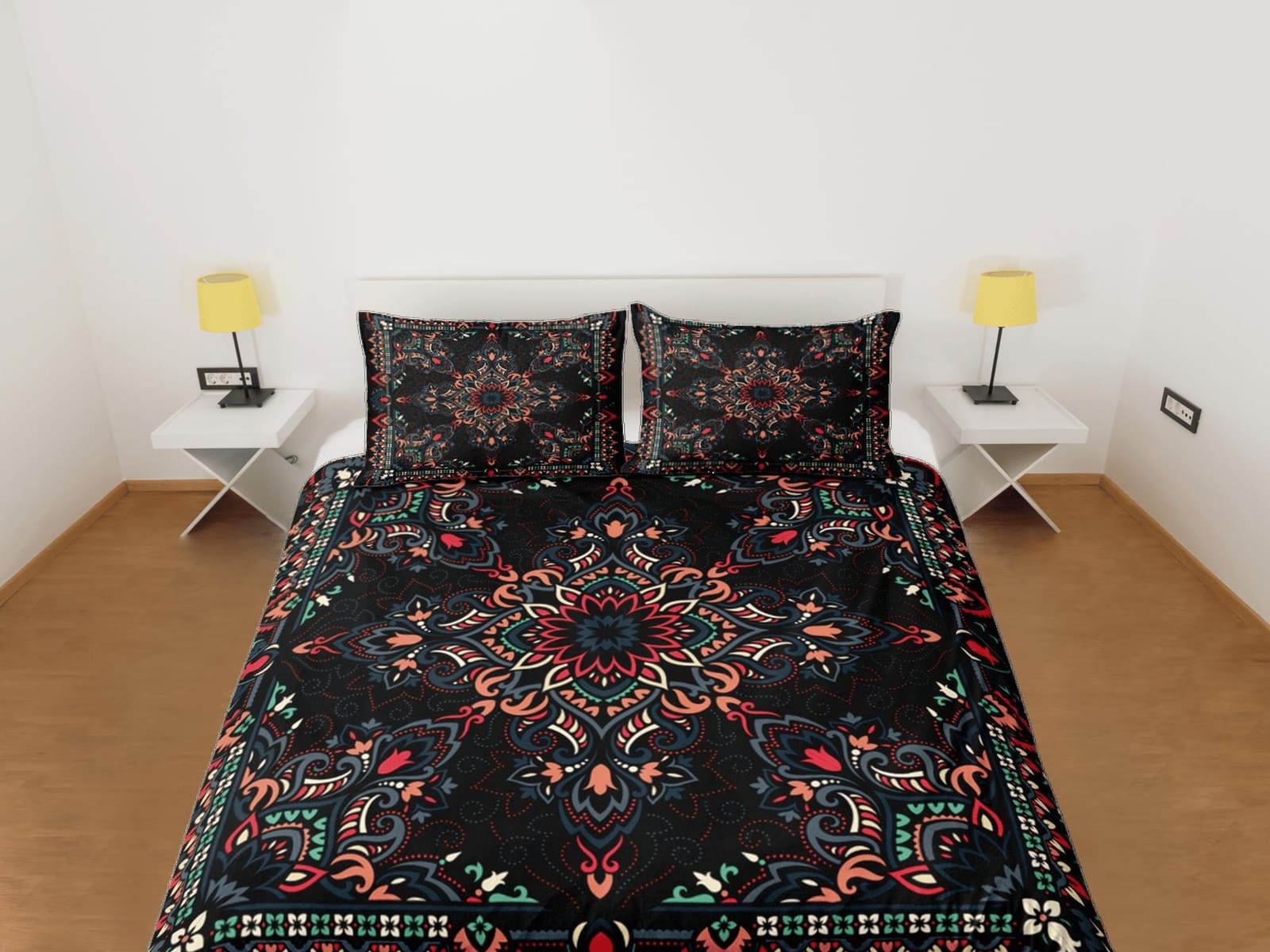 Mandala Bohemian Duvet Cover Set Colorful Bedspread, Dorm Bedding with Pillowcase