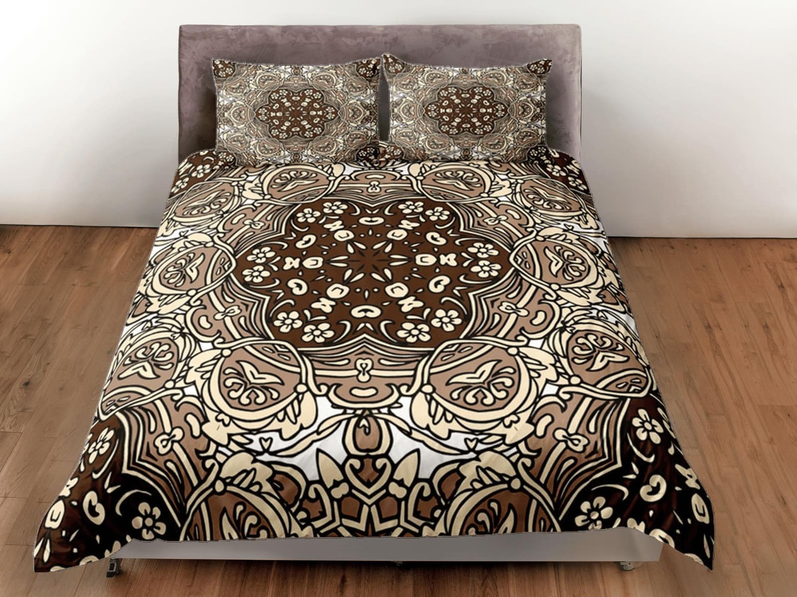 Mandala Bohemian Duvet Cover Set Colorful Bedspread, Dorm Bedding with Pillowcase