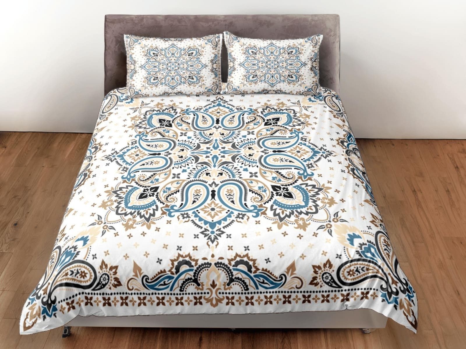 Mandala Bohemian Duvet Cover Set Colorful Bedspread, Dorm Bedding with Pillowcase