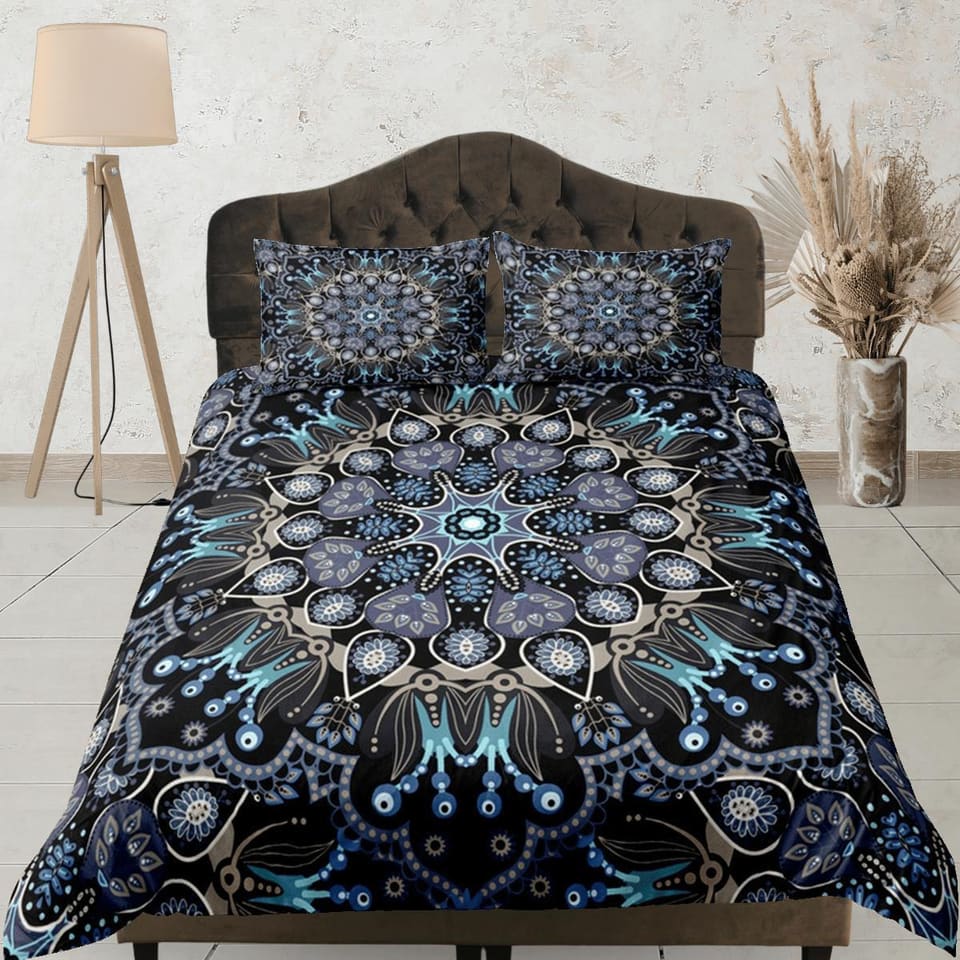 Mandala Duvet Cover Set Boho Bedding, Hippie Dorm Bedding & Pillowcase, Single Bed