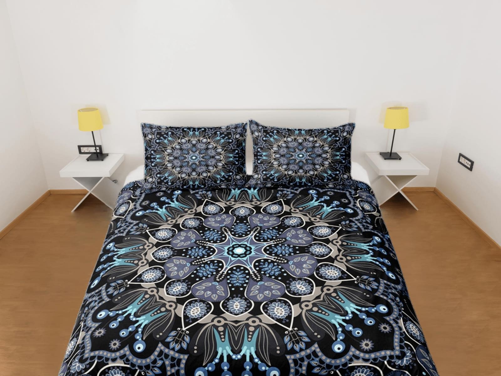 Mandala Duvet Cover Set Boho Bedding, Hippie Dorm Bedding & Pillowcase, Single Bed
