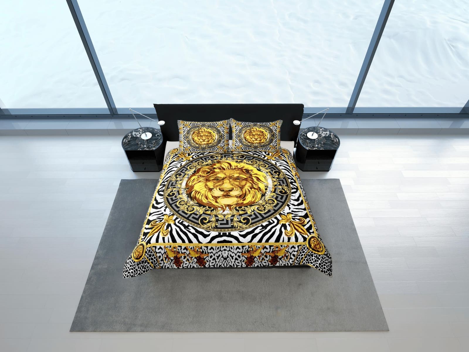 Mixed Baroque Gold Luxury Duvet Cover Aesthetic Bedding Set Full Victorian Decor King Duvet Cover Queen Duvet Comforter Cover