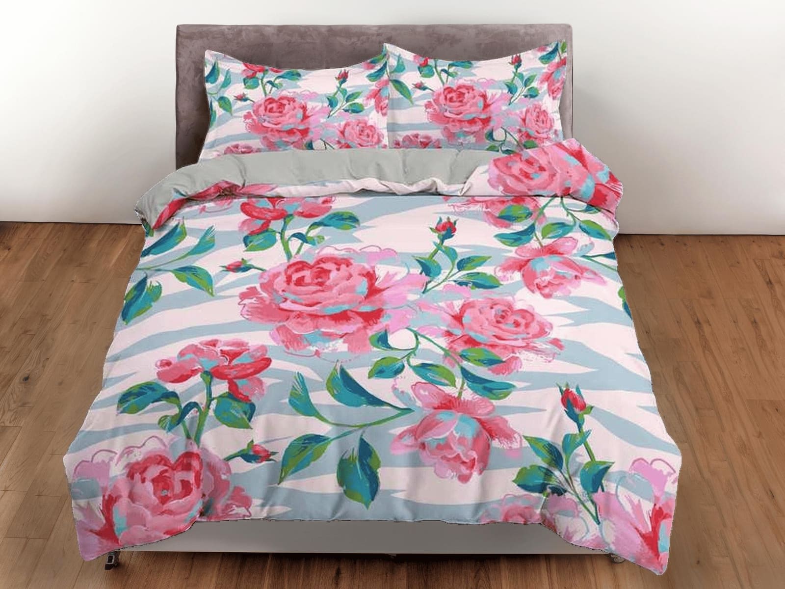 Pink carnation floral duvet cover colorful bedding, teen girl bedroom, baby girl crib bedding boho maximalist bedspread ae…