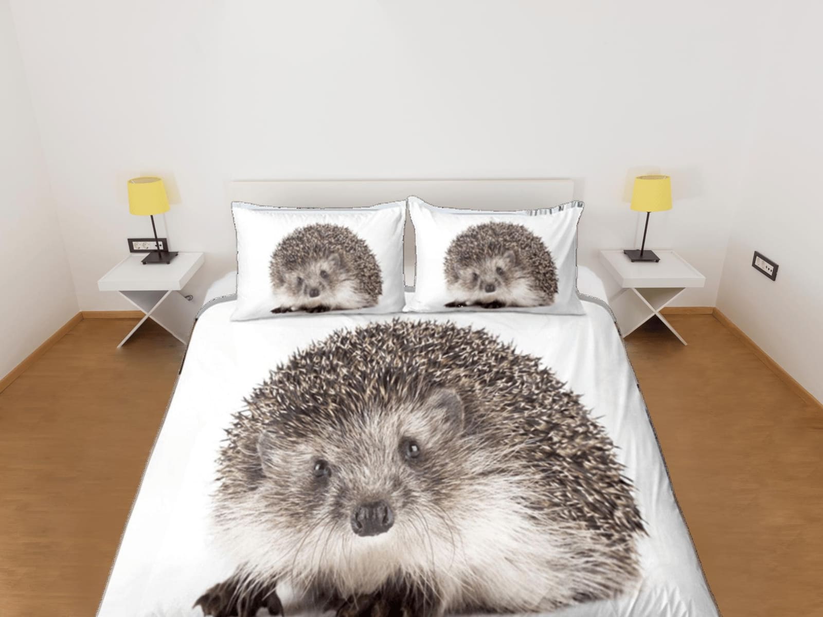Porcupine Duvet Cover Set Cute Bedspread Dorm Bedding Set with Pillowcase, King Duvet Cover Full, Queen Duvet Comforter Be…