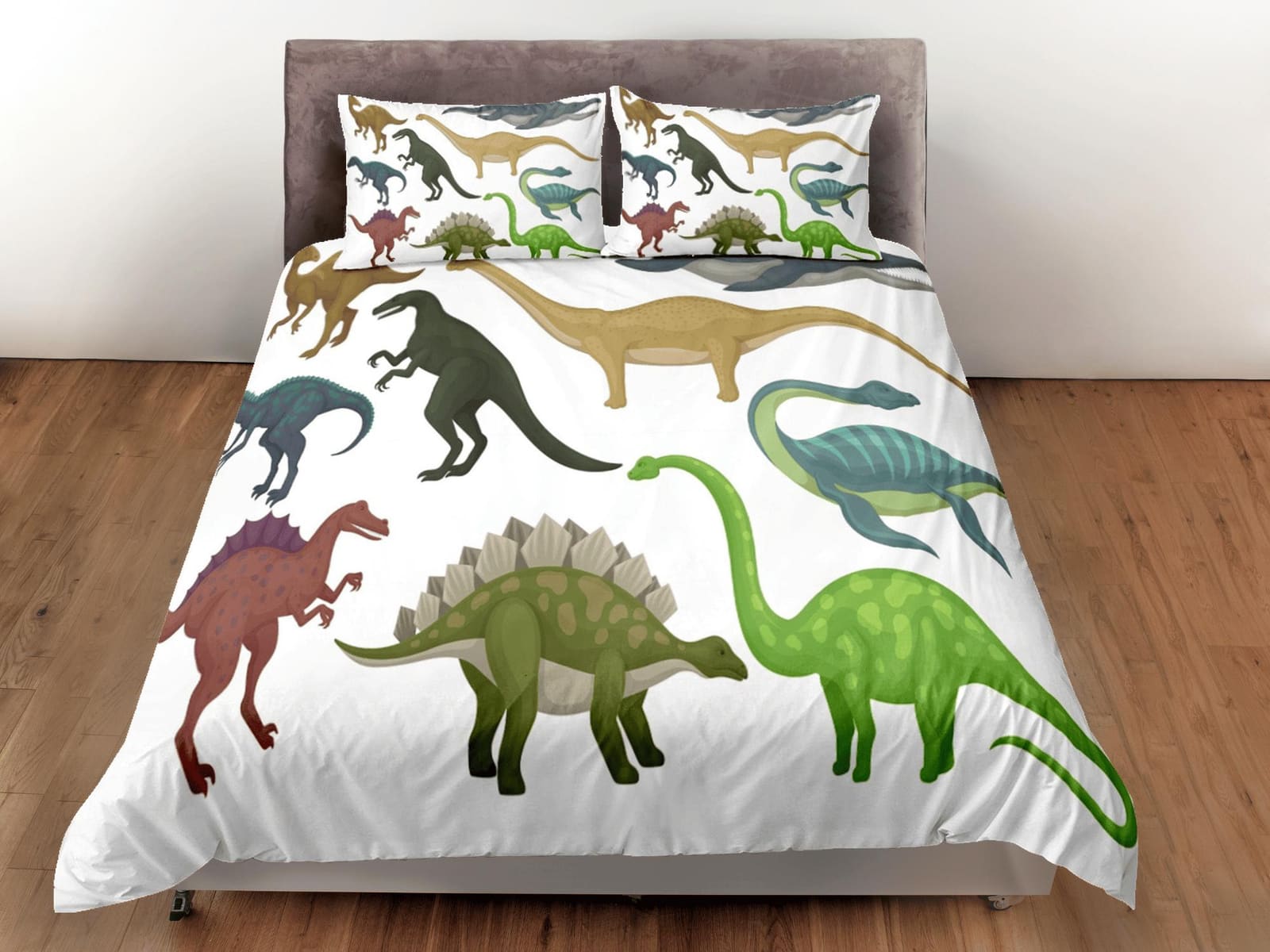 Random dinosaur bedding, kids bedding full, crib duvet cover, dinosaur nursery bed decor, colorful bedding, baby dinosaur,…