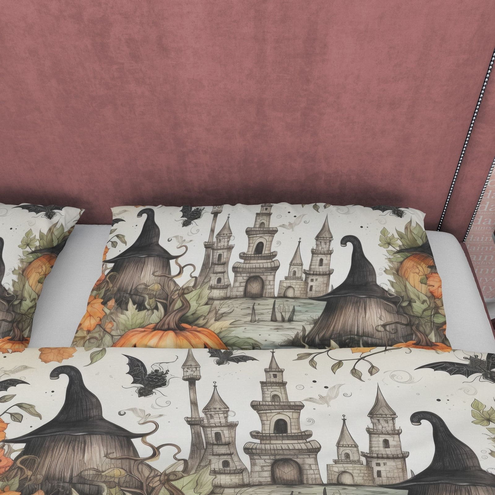Retro Farmhouse Bedding Pumpkin Duvet Cover Set, Halloween Quilt Cover, Autumn Bedspread, Aesthetic Comforter Bed Cover Zi…