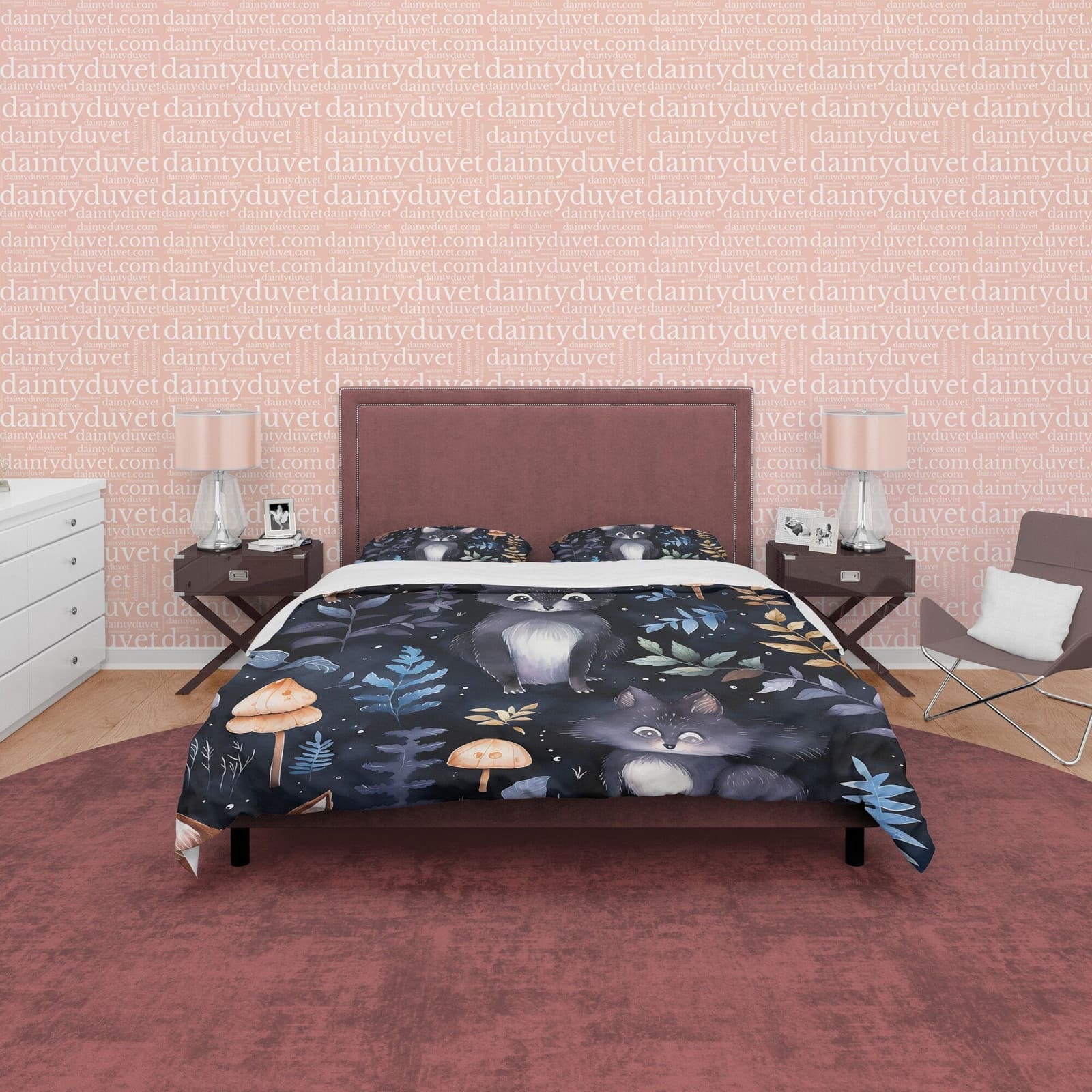 Scary Cat Duvet Cover Set, Child Bedroom Quilt Cover Enchanted Plant Aesthetic Zipper Bedding, Halloween Room Decor, Black…