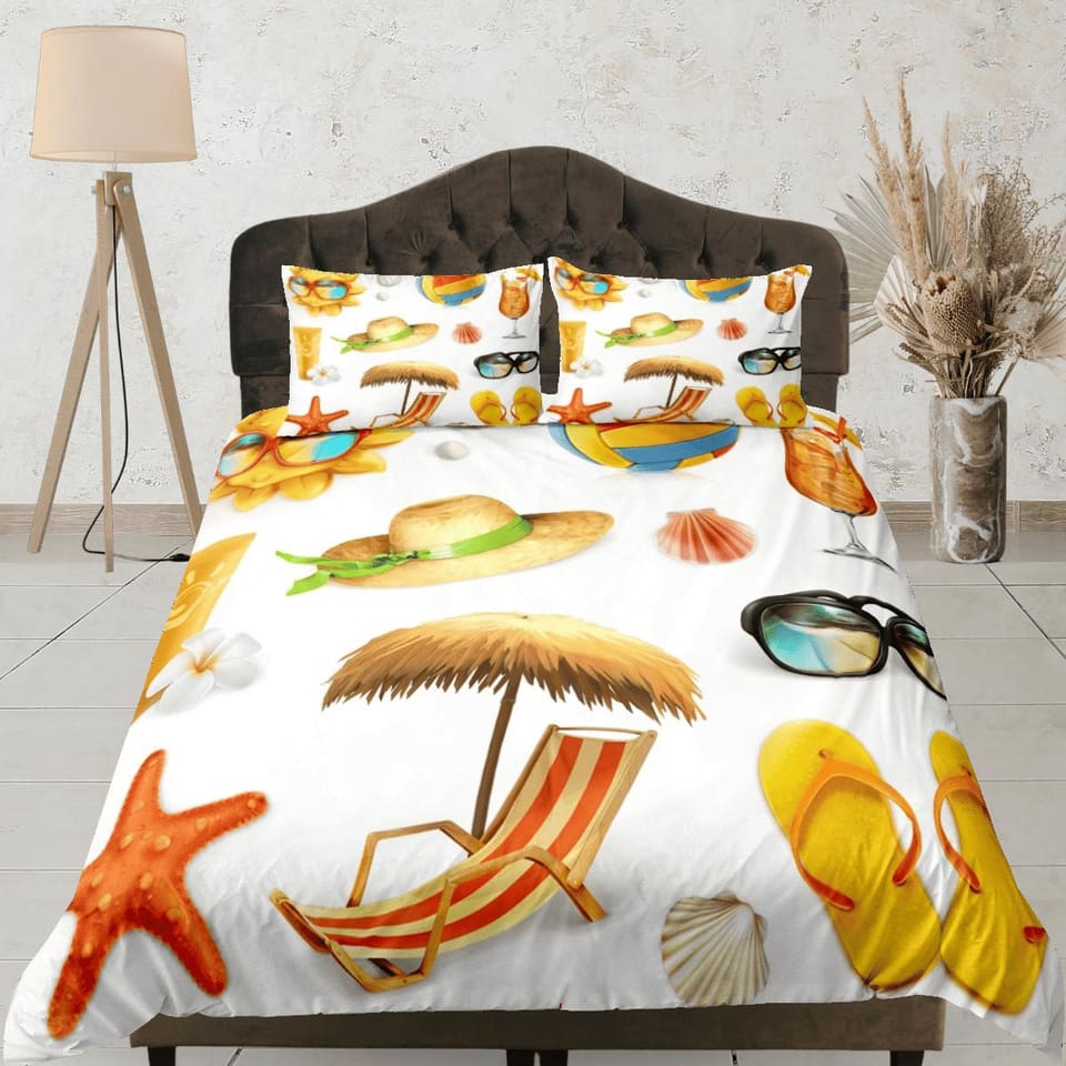 Seaside essentials coastal grandma duvet cover nautical bedding set full queen king, aesthetic beach room decor, ocean lov…