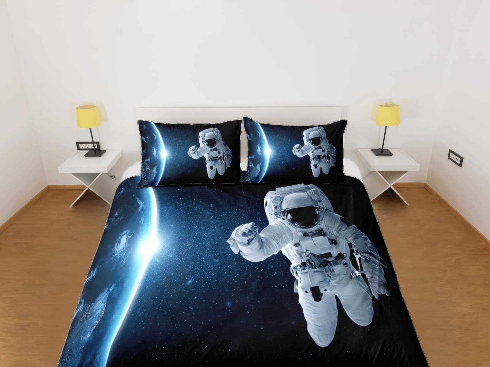 Space Galaxy Sci Fi Astronaut Duvet Cover Set Bedspread, Kids Bedding & Pillowcase