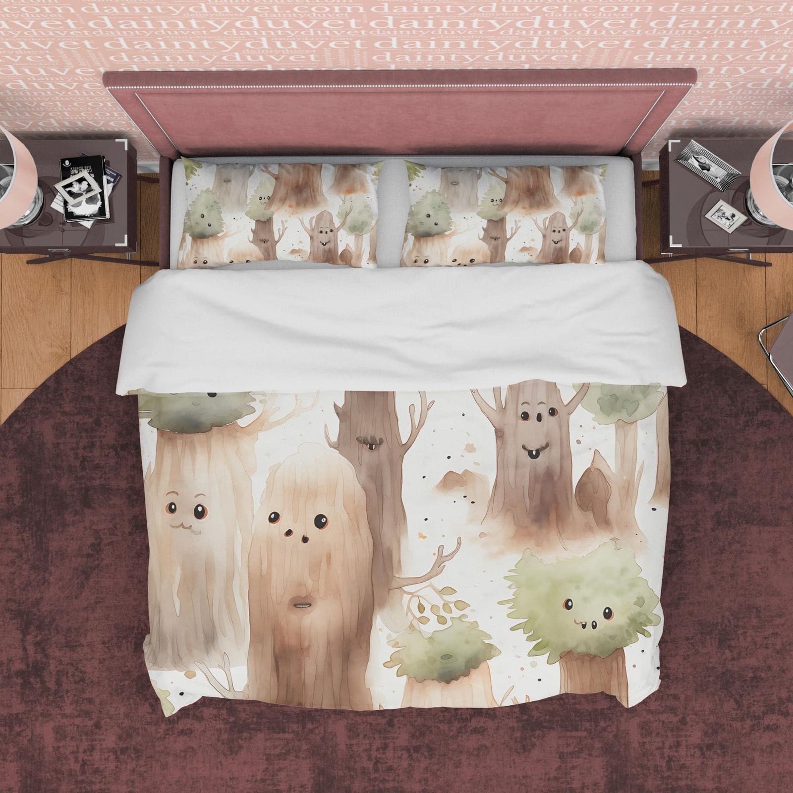Spooky Tree Children Room Duvet Cover Set, Halloween Room Decor, Scary Painting Blanket Cover, Haunted Forest Child's Bed…