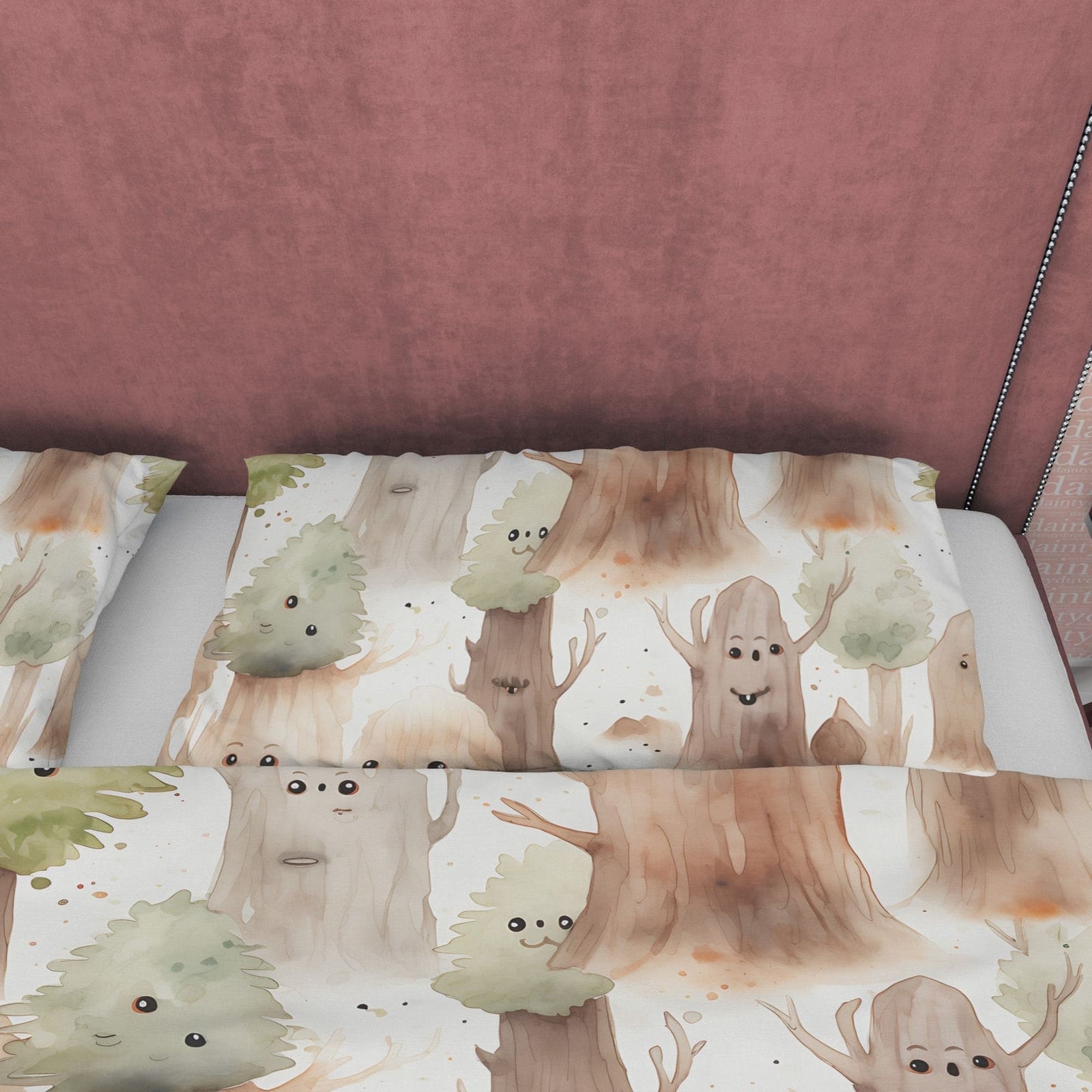 Spooky Tree Children Room Duvet Cover Set, Halloween Room Decor, Scary Painting Blanket Cover, Haunted Forest Child's Bed…