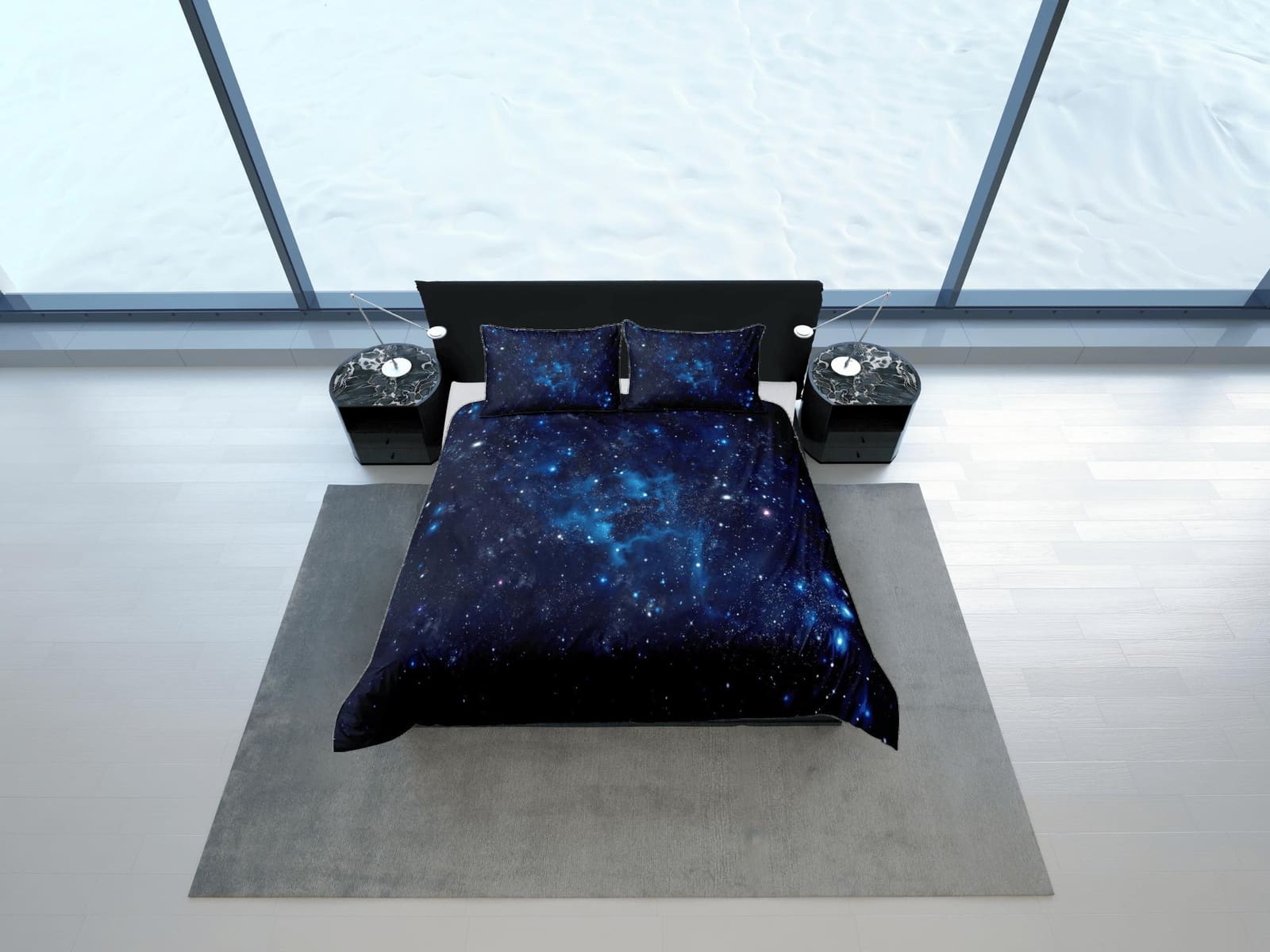 Star dust galaxy bedding, 3d outer space bedding set full, cosmic duvet cover king, queen, dorm bedding, toddler bedding a…