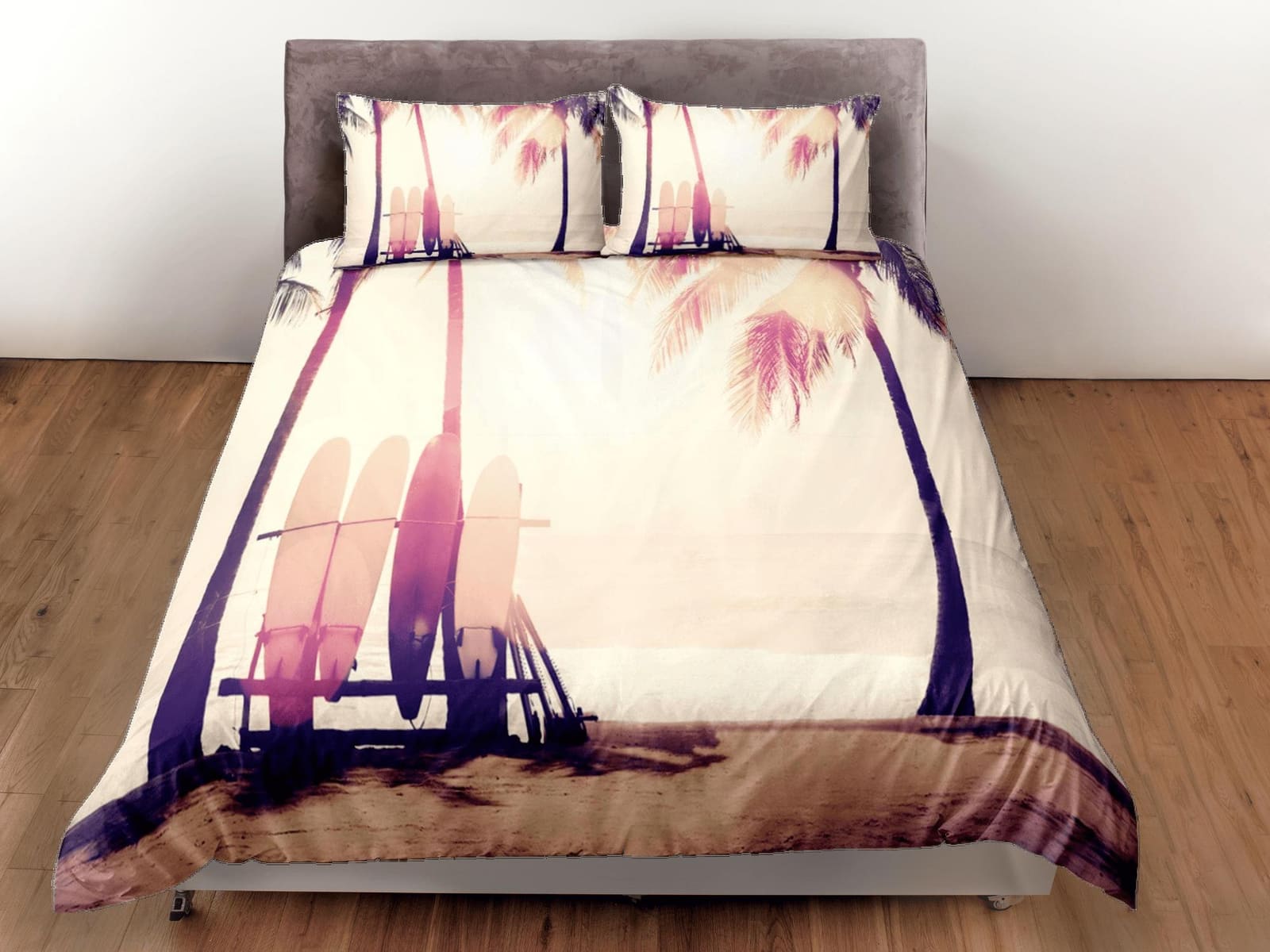 Sunset in seaside coastal grandma duvet cover nautical bedding set full queen king, aesthetic beach room decor, ocean love…