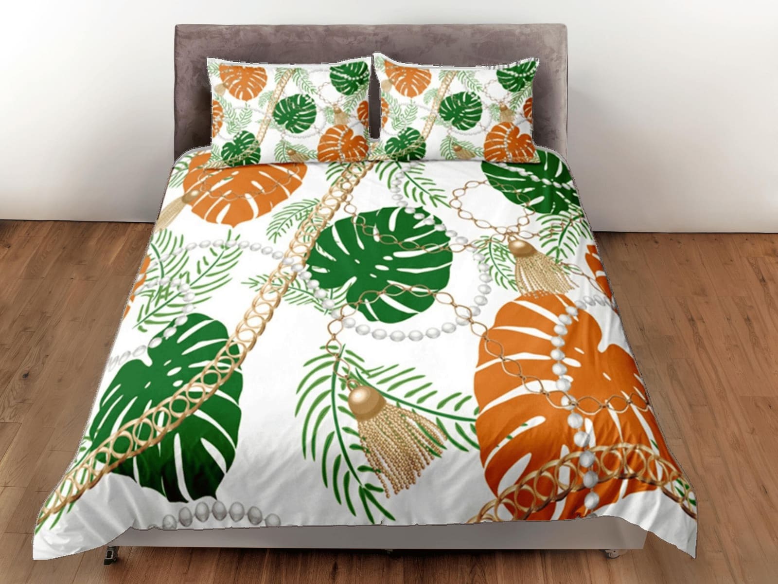 Tropical Duvet Cover Set, Bedspread Dorm Bedding Set, Summer Bedroom Single Bedding
