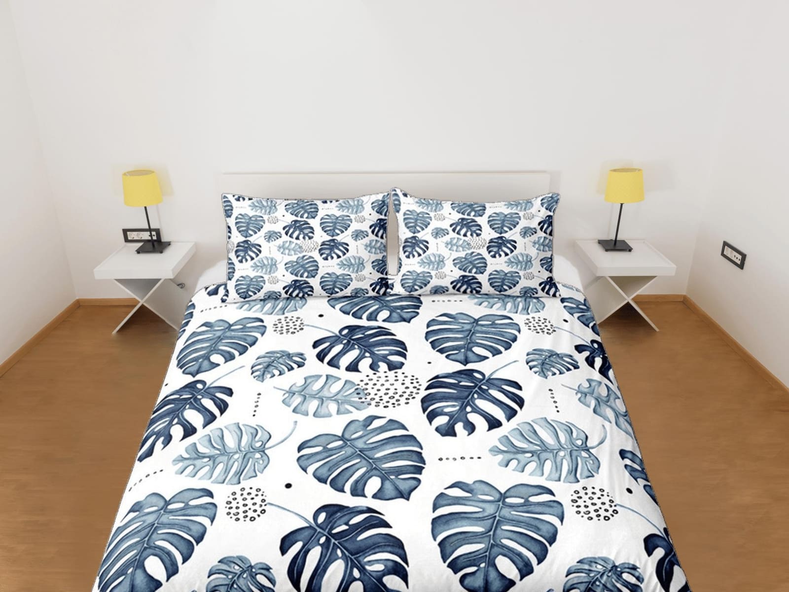 Tropical Duvet Cover Set Green, Bedspread Dorm Bedding Set, Summer Bedroom