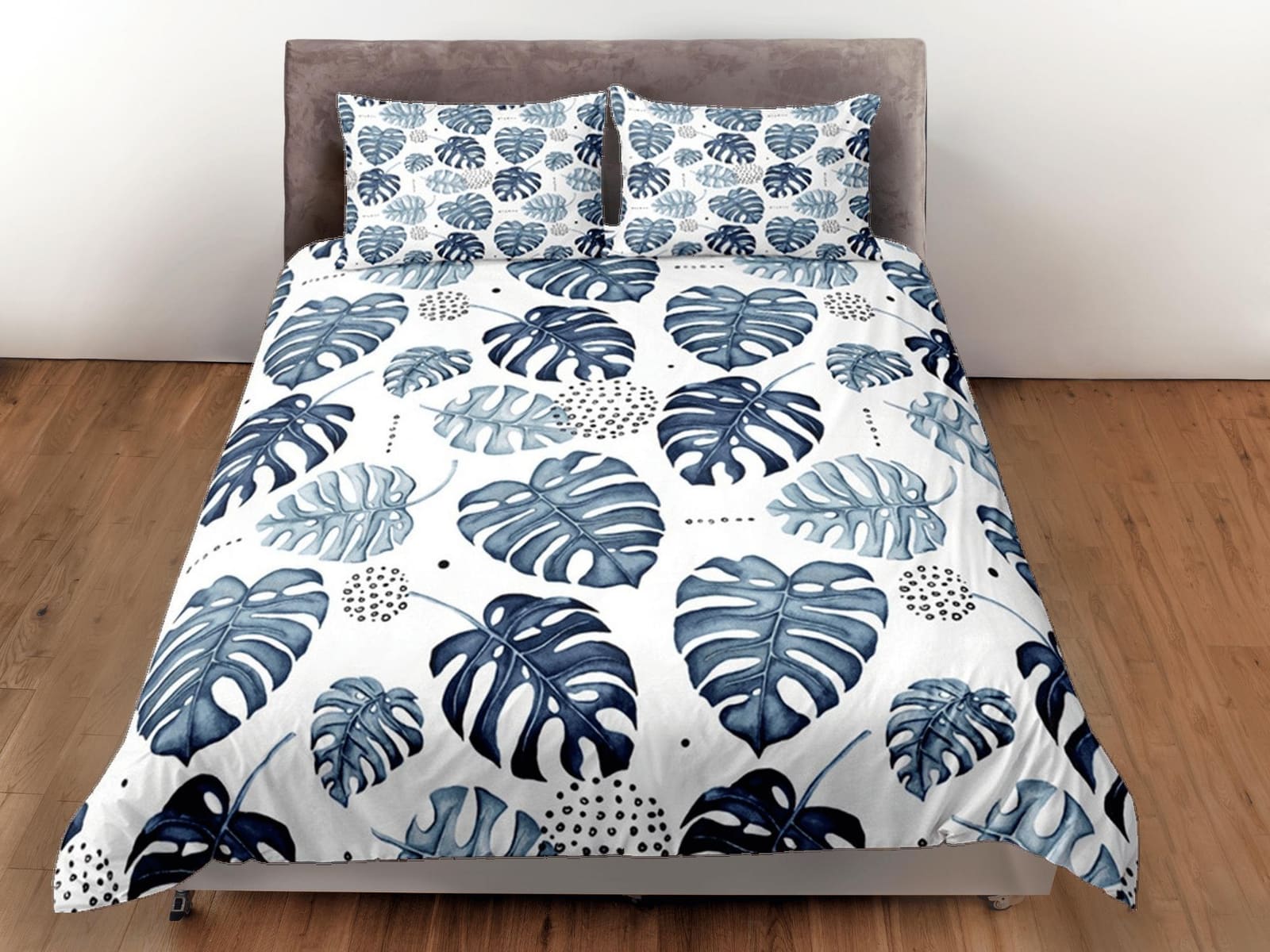 Tropical Duvet Cover Set Green, Bedspread Dorm Bedding Set, Summer Bedroom