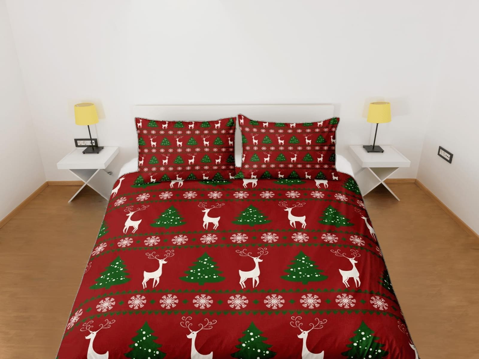 Ugly christmas sweater inspired duvet cover set christmas full size bedding & pillowcase, college bedding, crib toddler be…