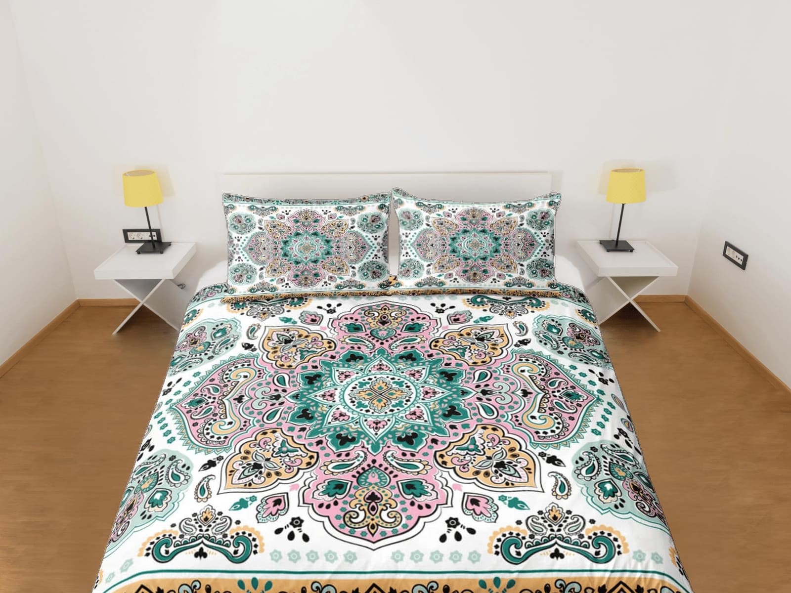 Vintage mandala duvet cover boho bedding set full, queen, king, dorm bedding, aesthetic room decor indian bedspread maxima…