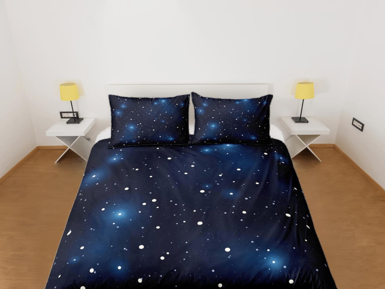 White dwarf stars galaxy bedding, 3D outer space bedding set full, cosmic duvet cover king, queen, dorm bedding, toddler b…