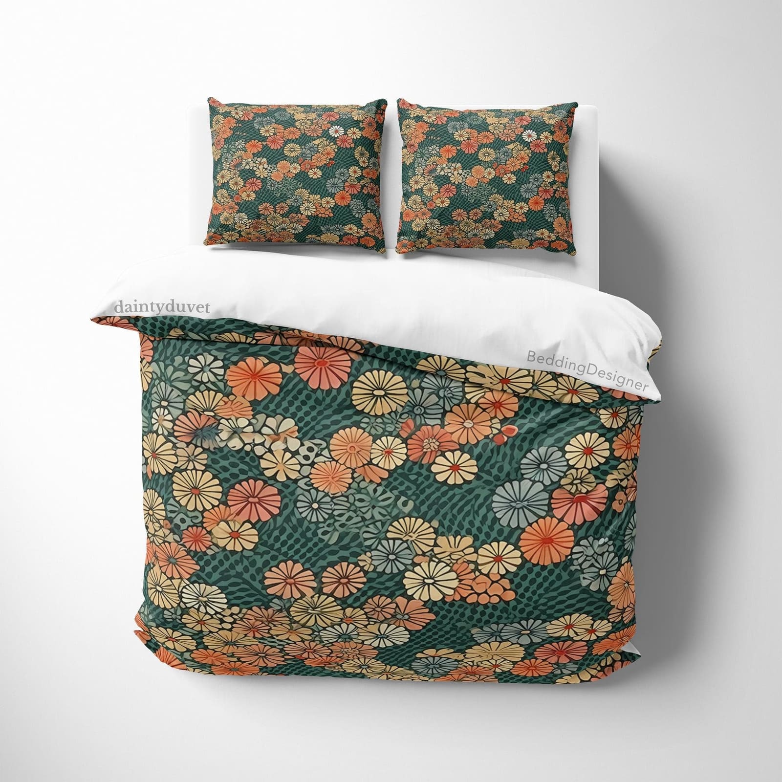 Cute Flower Duvet Cover Japanese Lotus Quilt Cover, Colorful Bedding Set Adults Bedroom Blanket Cover, Girly Bedroom Bedsp…