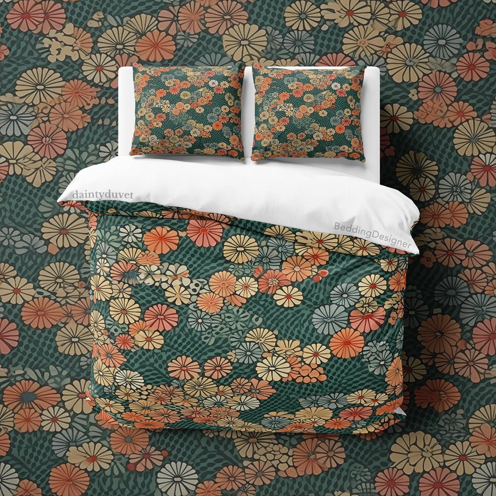 Cute Flower Duvet Cover Japanese Lotus Quilt Cover, Colorful Bedding Set Adults Bedroom Blanket Cover, Girly Bedroom Bedsp…